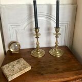 Pair of brass candlesticks