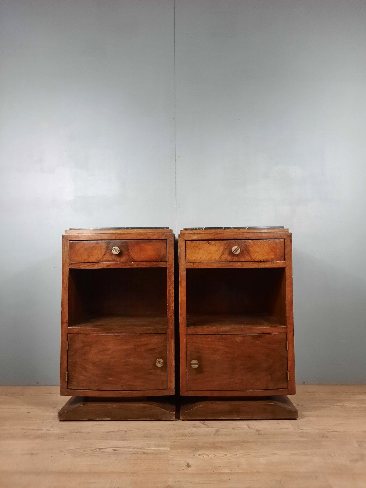 Pair of Art Deco style bedside tables