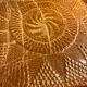 Large square vintage ceramic plate – raised lace decoration – 20 cm