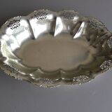 silver metal bread basket