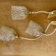 Vintage glass triple globe waterfall pendant light