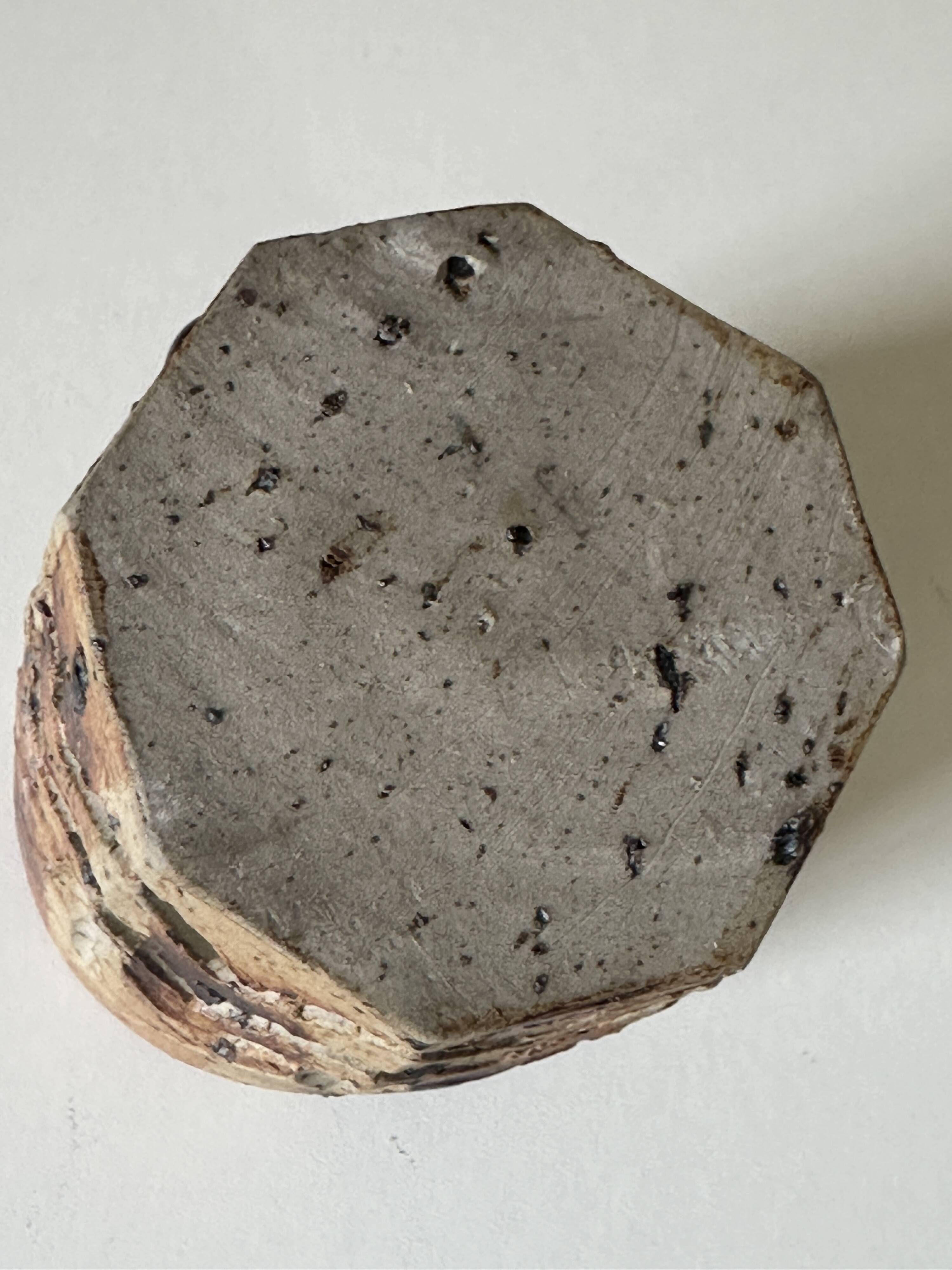 Vintage scarified stoneware vase pot from the 60s