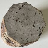 Vintage scarified stoneware vase pot from the 60s