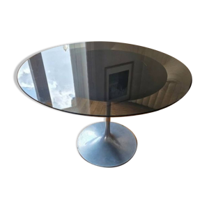 table ronde en verre - roche bobois