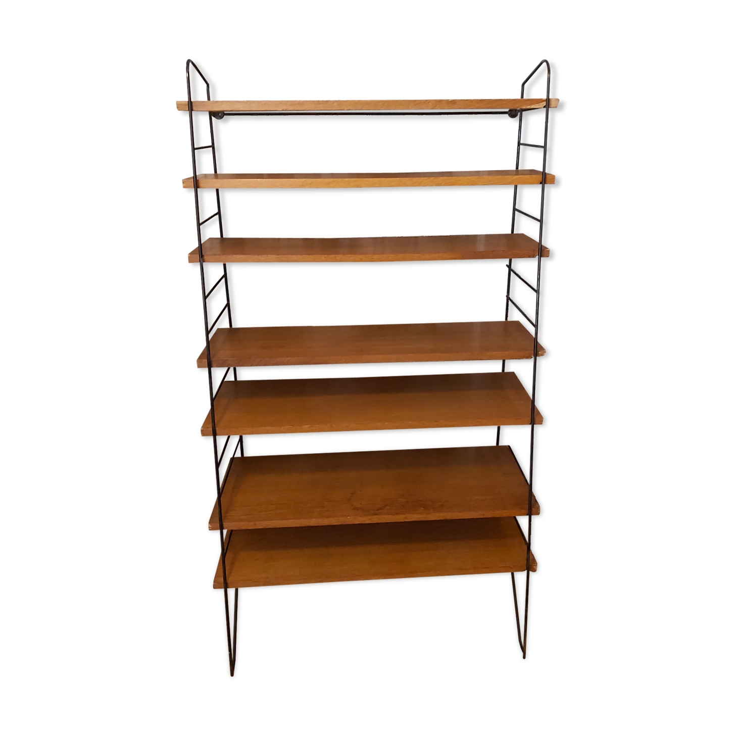 Large string shelf on vintage foot