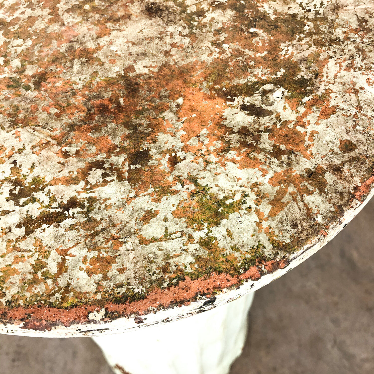 Vintage painted terracotta column