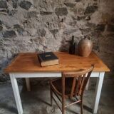 Vintage French farmhouse table, 1950s.