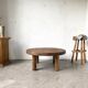 Round brutalist coffee table from the 1950s.