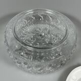 Lampe de plafond des années 1960/1970, montage encastré, verre, métal, design Space Age