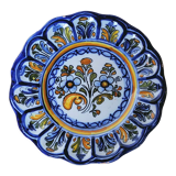 Spanish glazed stoneware talavera plate