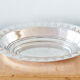 Art Deco style silver-plated metal bread basket, 30s silver dish