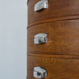 Vintage 1930s Art Deco Corner Bedside Table / Side Table