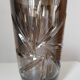 Silver grey crystal vase