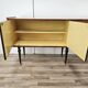 Mid-century 1960s mahogany sideboard with glass top