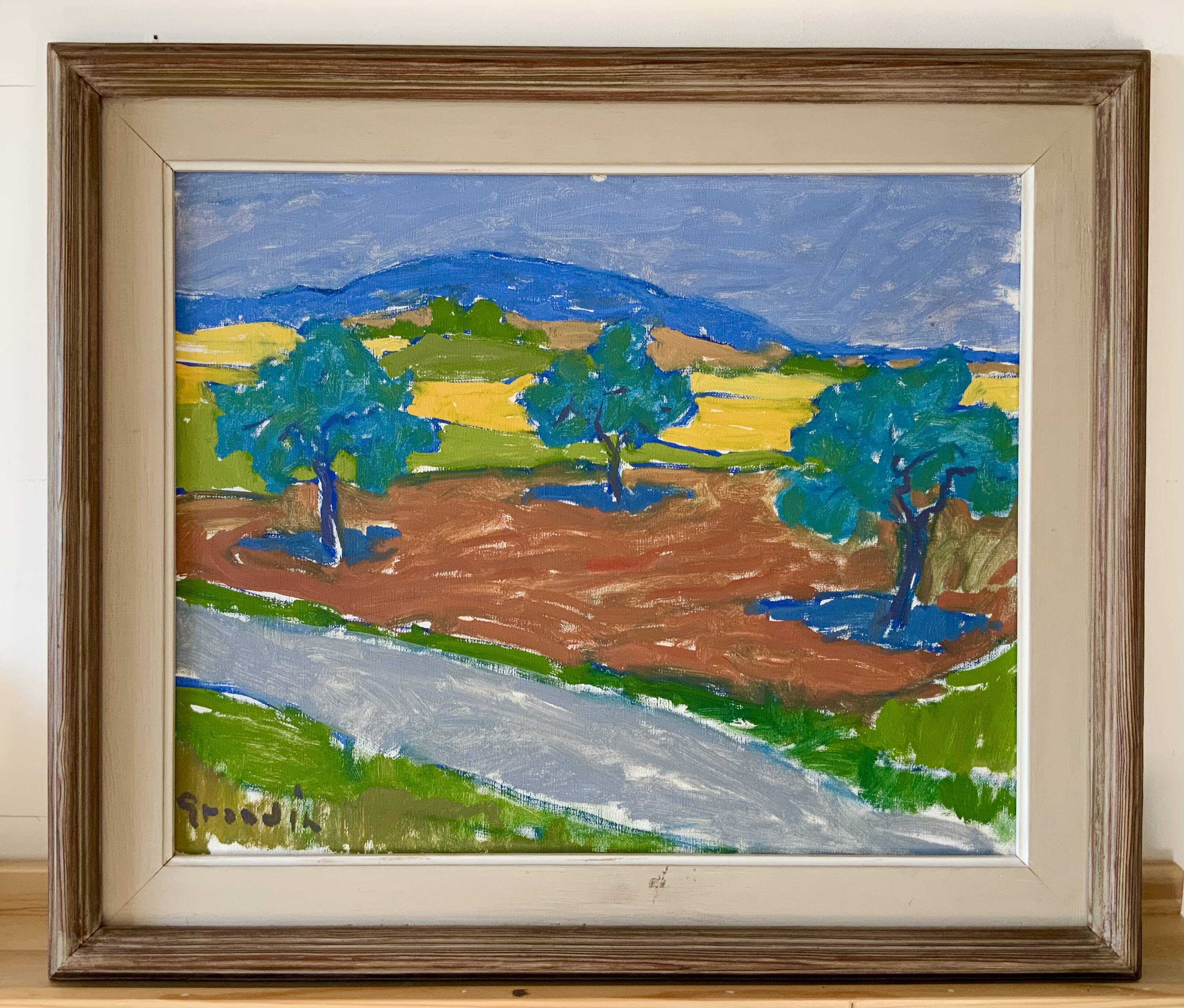 Svan Grandin (1906- 1982) Vintage Painting Landscape, signed