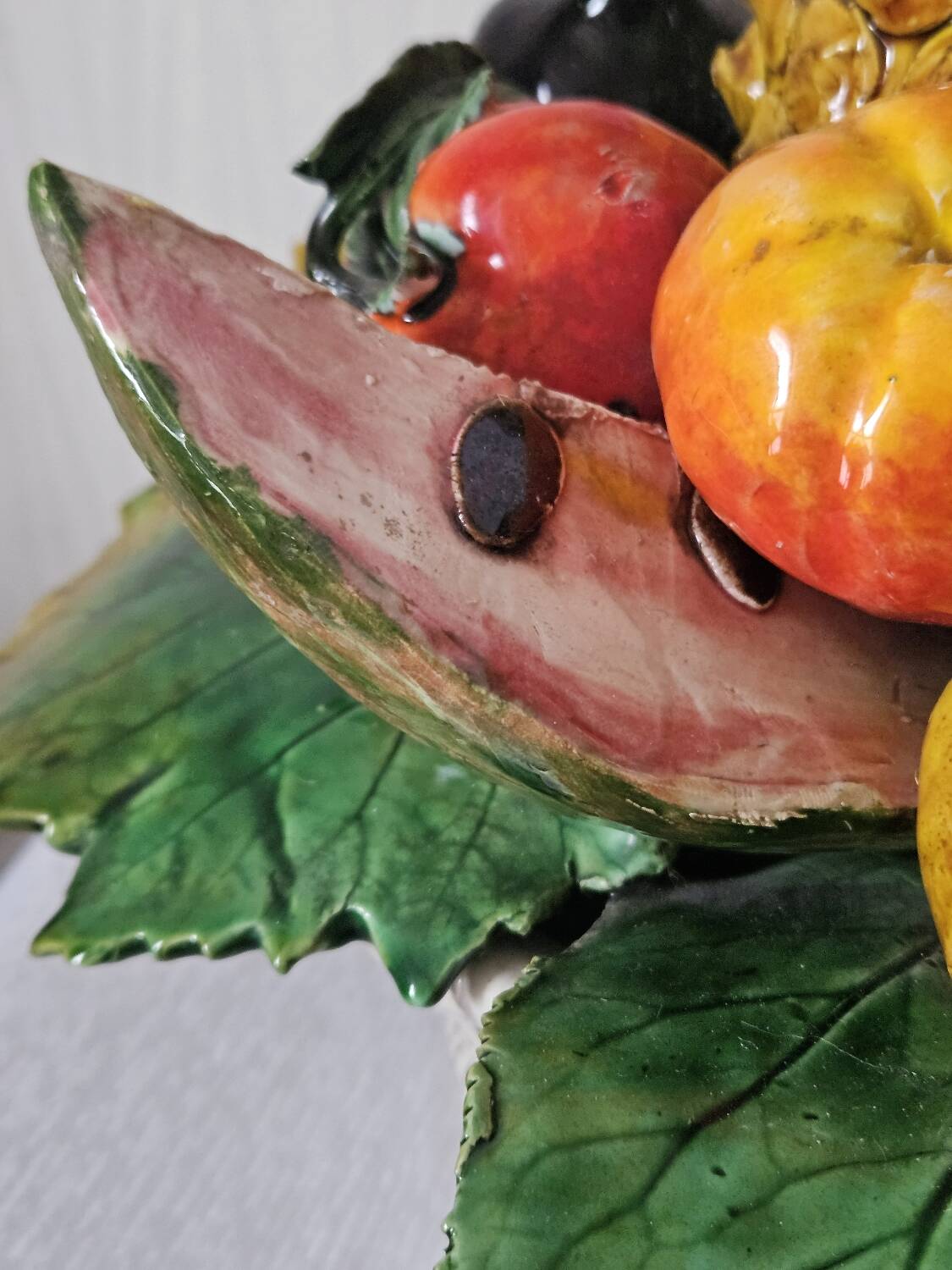 Vintage slipware fruit bowl
