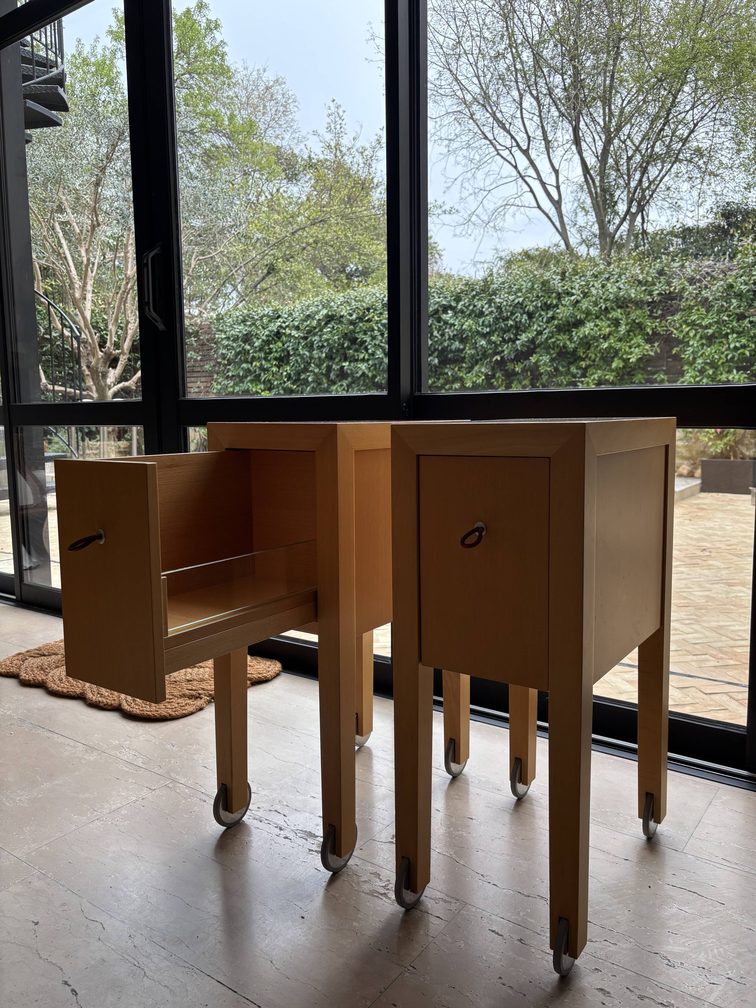 Philippe Starck bedside table pair at Cassina.