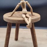 Cowhide egg tripod stool
