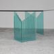 Vintage glass coffee table Italy