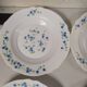 Set de 6 assiettes creuse  Arcopal Véronica myosotis fleur bleu vintage