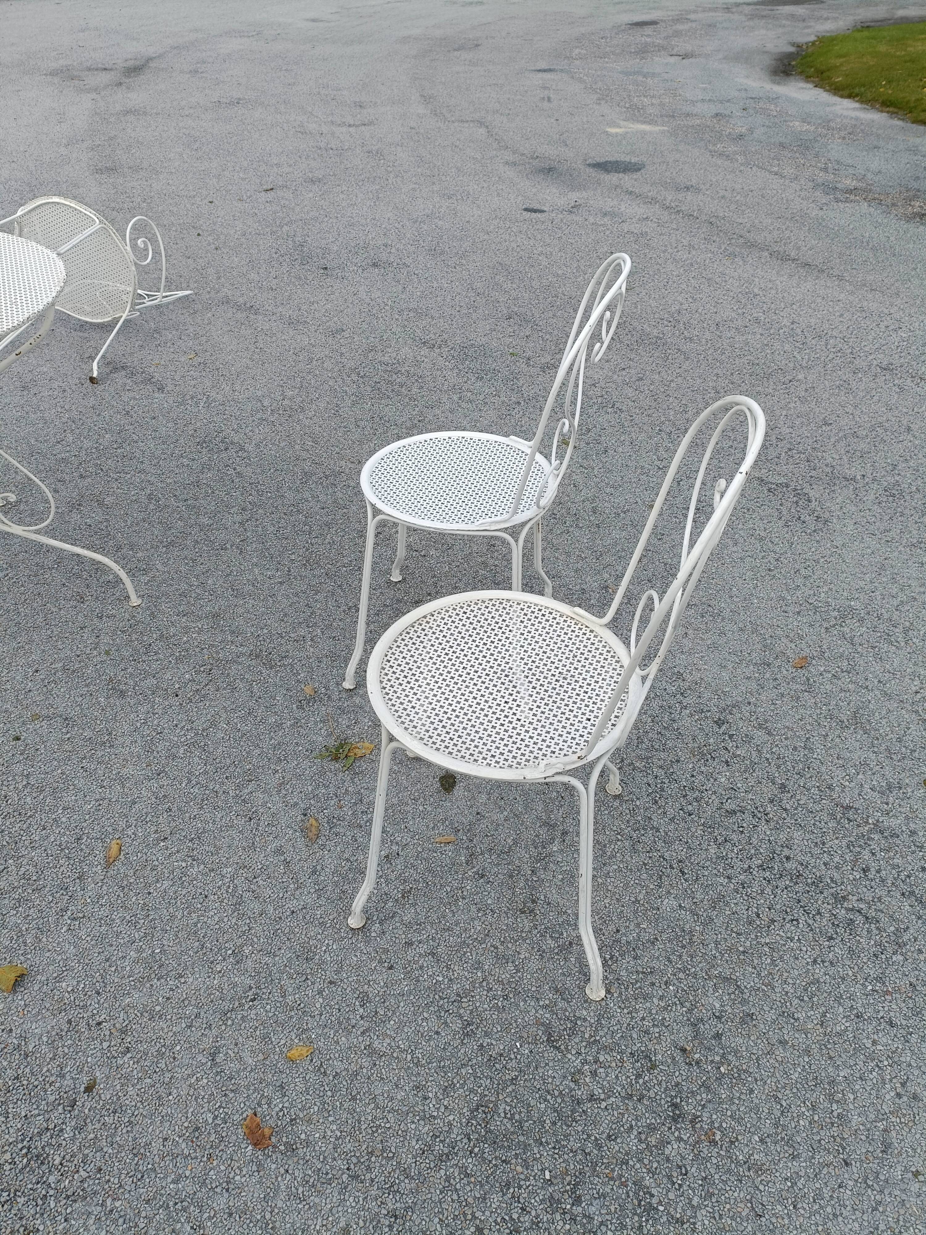 Antique garden furniture in full metal iron