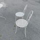 Antique garden furniture in full metal iron