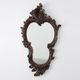 Rococo Style Carved Wooden Mirror with Cartouche-Shaped Glass, Italy