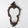 Rococo Style Carved Wooden Mirror with Cartouche-Shaped Glass, Italy
