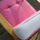Fauteuil scandinave vintage rose