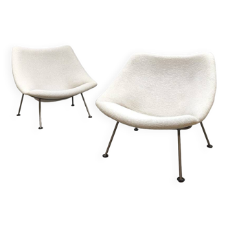 Vintage design Artifort 'Oyster' lounge chairs set Pierre Paulin 1960