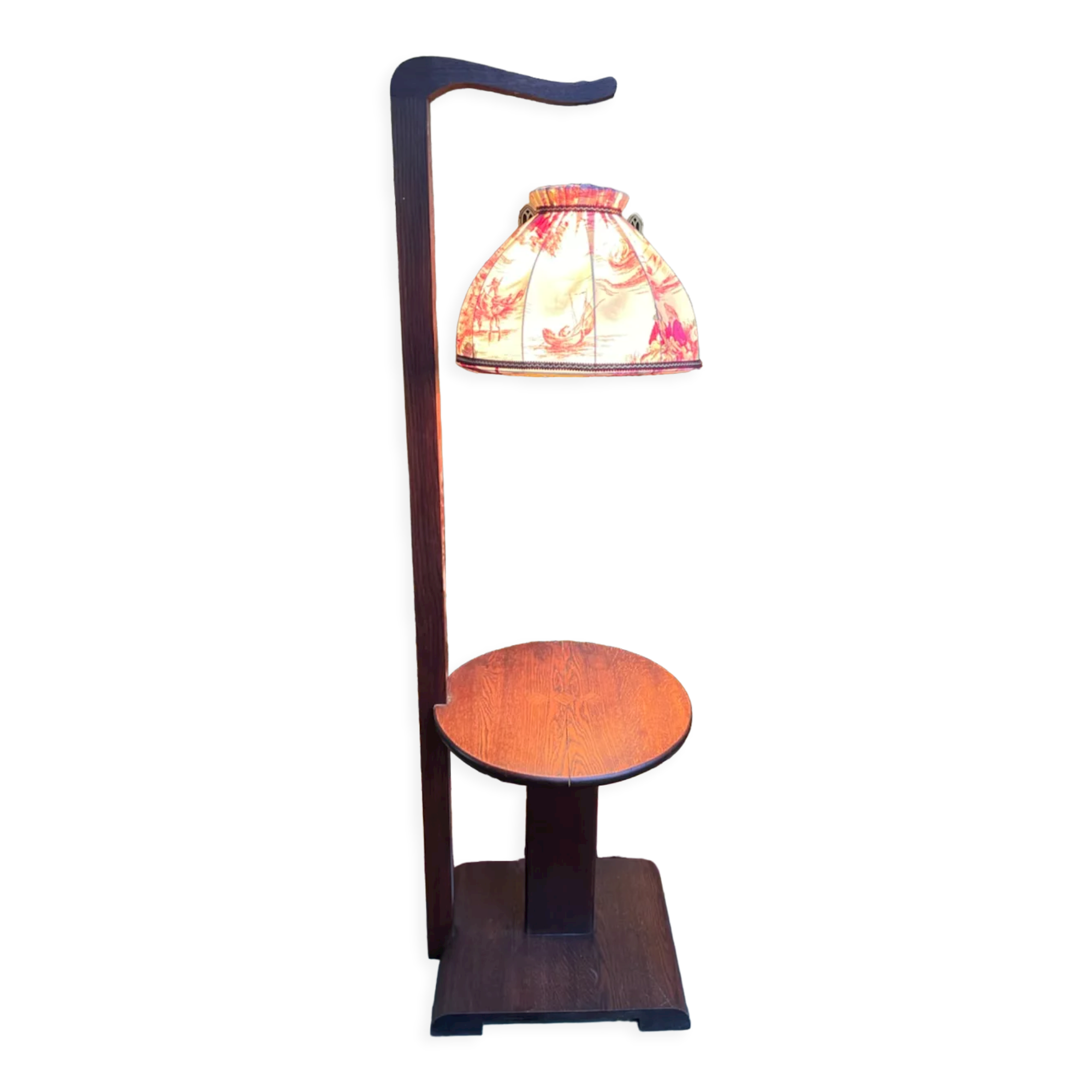 Vintage wooden floor lamp