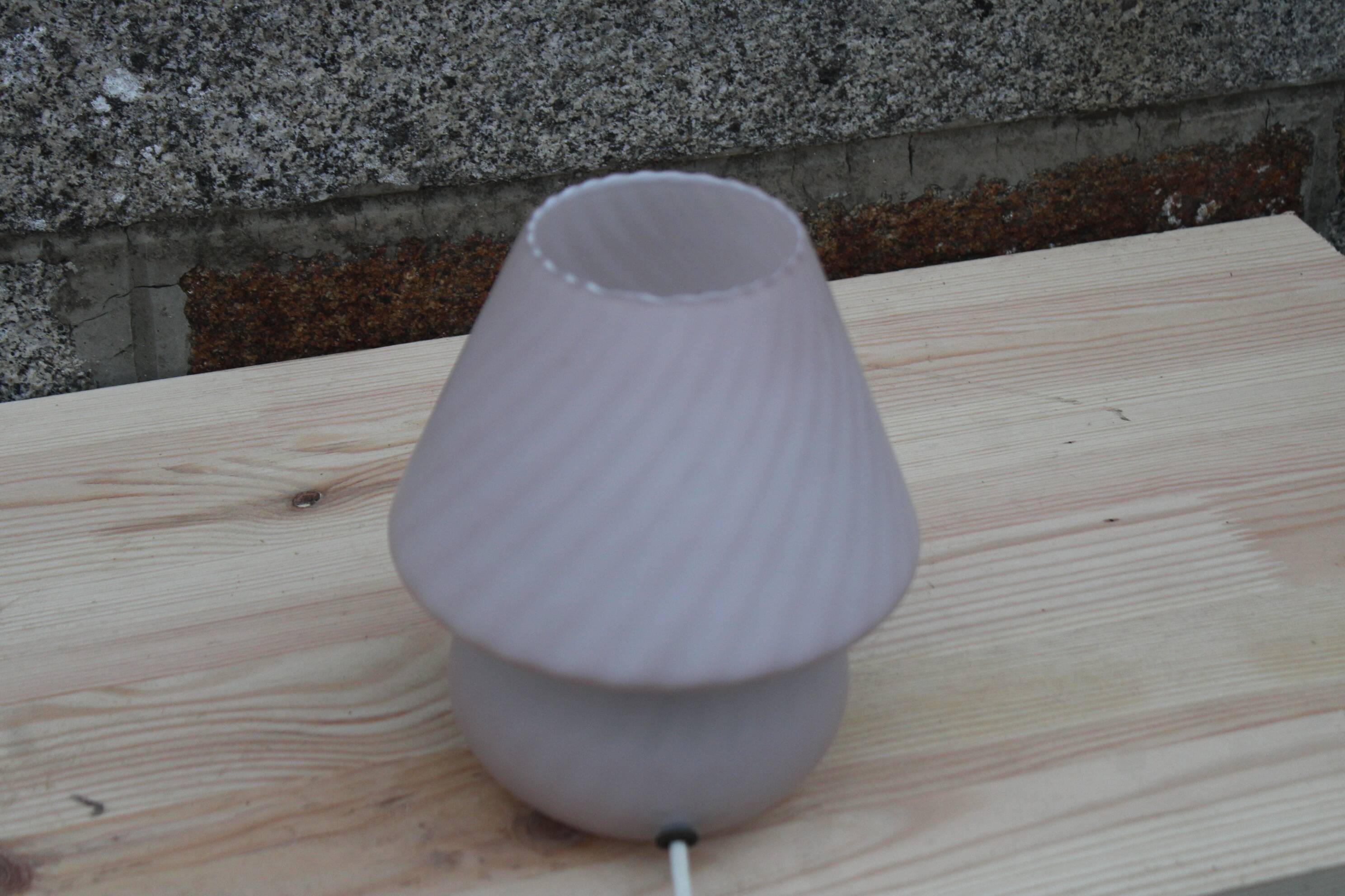 Vintage opal glass lamp – Murano style