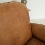 Old leather club sofa