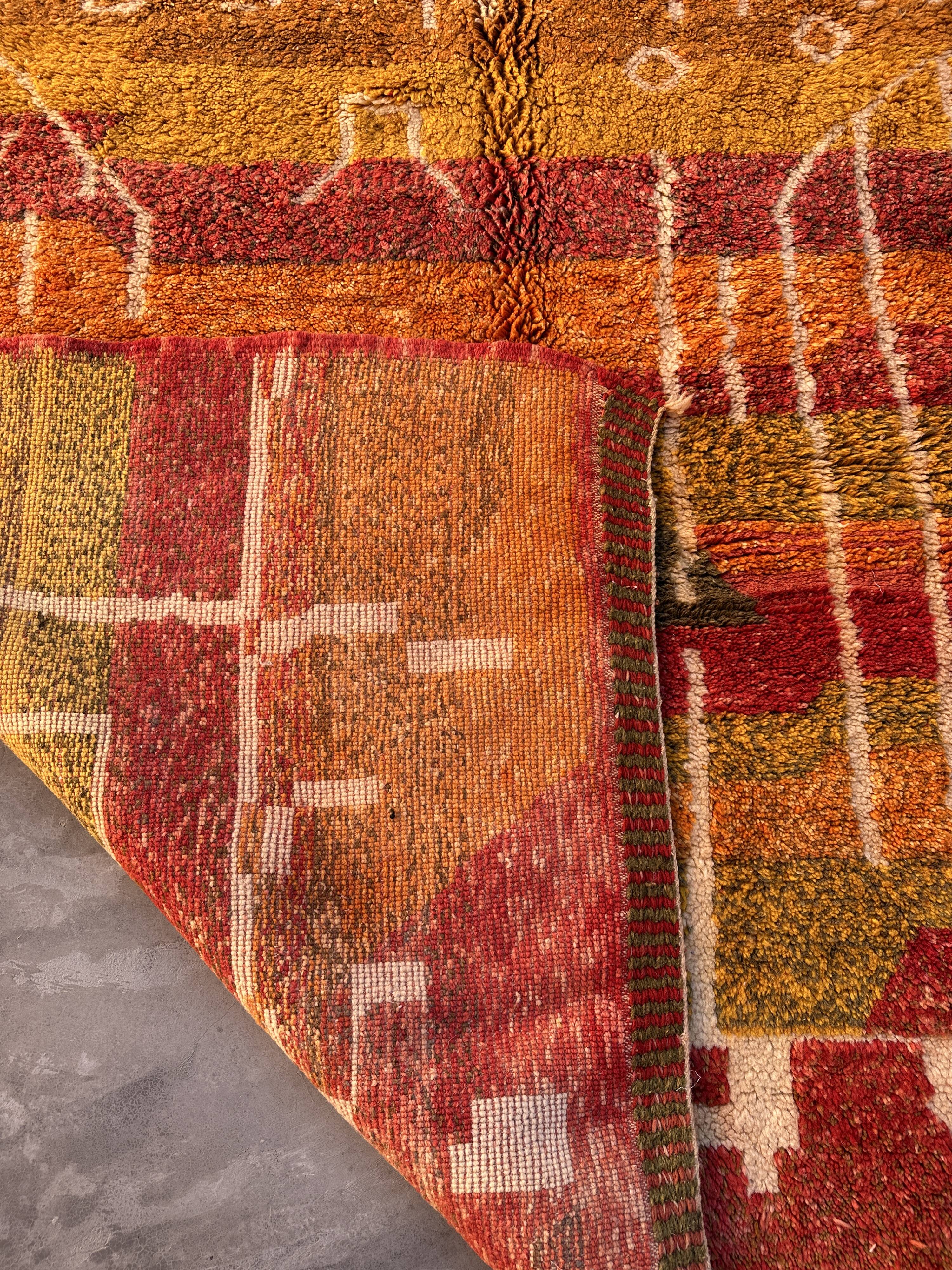 Tapis Marocain  Beni M'Rirt coloré - 217 x 302 cm