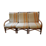 Banquette rotin divisable