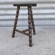 Turned wooden tripod stool