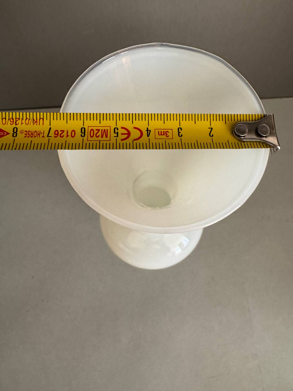 20th century white opaline vase