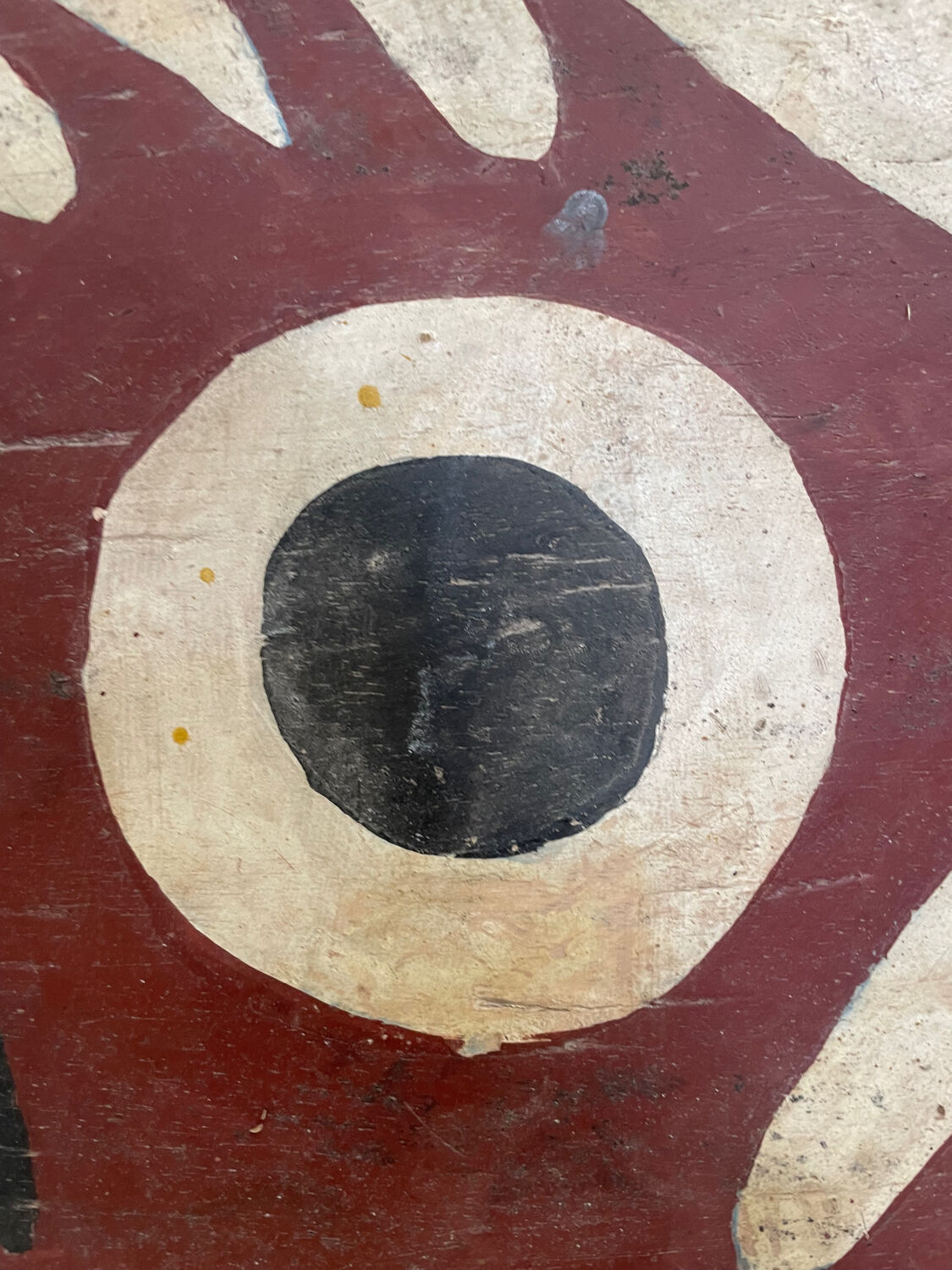 Tableau panneau bois Tribal XXe