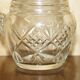 Vintage pair of cut glass Art Deco decanters circa 1930.