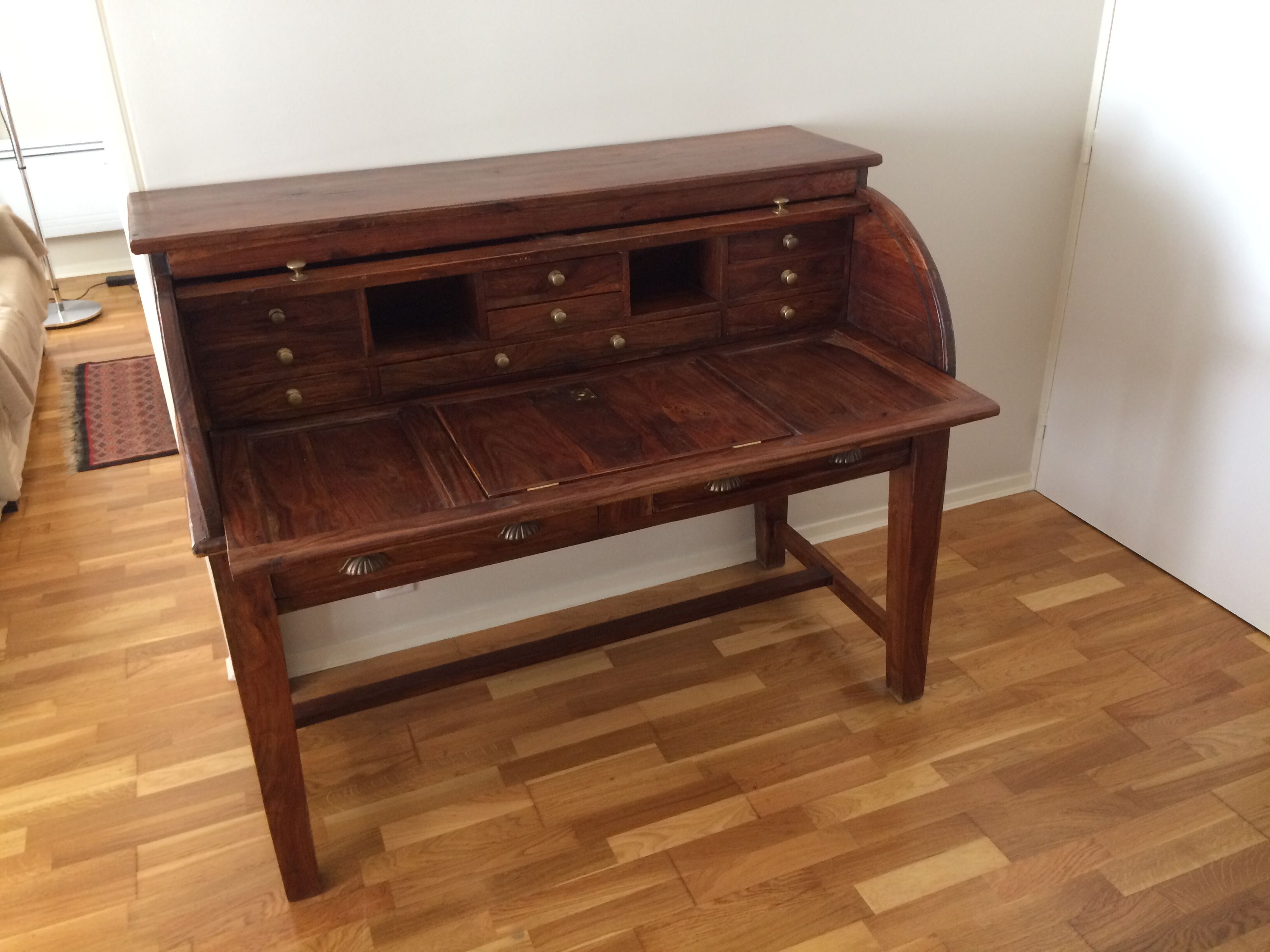 Secretaire En Bois Exotique Style Colonial Selency