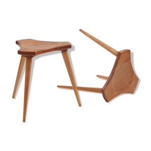 Lot de 2 tabourets en hêtre et