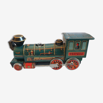 Locomotive en tôle, jouet de 1950, japon