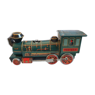 Sheet metal locomotive, 1950 toy, japan