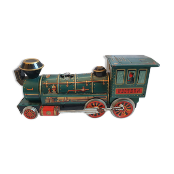 Locomotive en tôle, jouet de 1950, japon