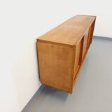 Vintage row in light oak wood from the 60s
