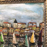 Old table "The port market"