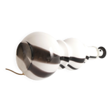 Sculptural Art Glass Murano Style Table Lamp, Black & White, 1960s