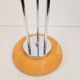 Vintage Mushroom Opaline Glass and Chrome Table Lamp, 1970s