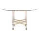 Hexagonal glass table by Sandro Petti, for Angolometallarte, 1970