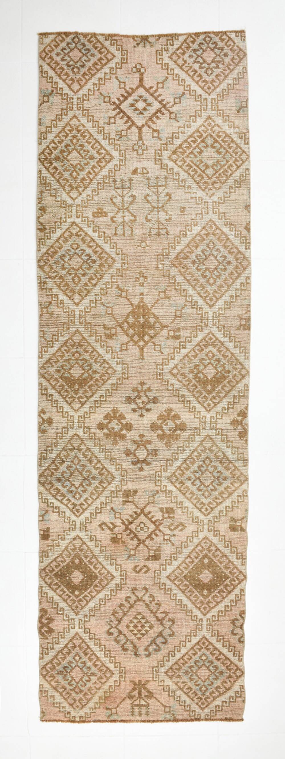 3x9 Brown Cream Classic Persian Runner Rug, 87x283Cm